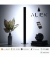 GloboStar® ALIEN-DIVA-BLACK-50-1 ALIEN Design DIVA Μοντέρνο Minimal Nordic Μεταλλικό Φωτιστικό Επιτραπέζιο - Πορτατίφ - Λαμπατέρ Μαύρο LED 8W 1120lm με Ασύρματο Χειριστήριο RF & Dimmer IP20 Ψυχρό Λευκό 6000K Μ3 x Π1.6 x Υ50cm